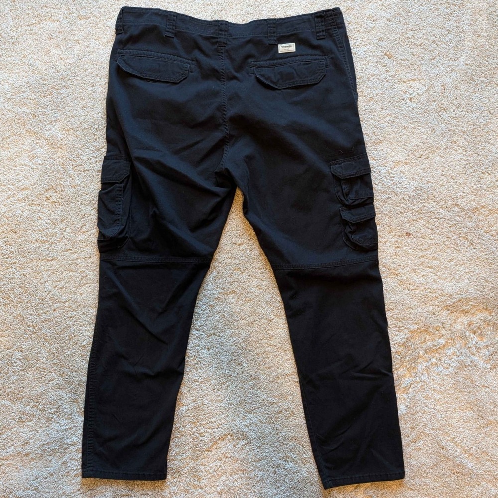 Wrangler Regular Taper Cargo Pants Mens 42x30 Black - Picture 6 of 6